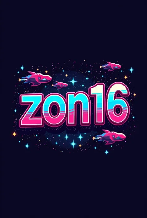 Retro Arcade Style: "Create a retro-inspired logo for Zon16 featuring pixel art elements, vibrant colors, and a vintage arcade font. Emphasize a nostalgic, classic gaming feel."