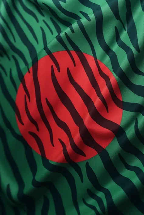 The green part of the flag of Bangladesh will have tiger  stripes