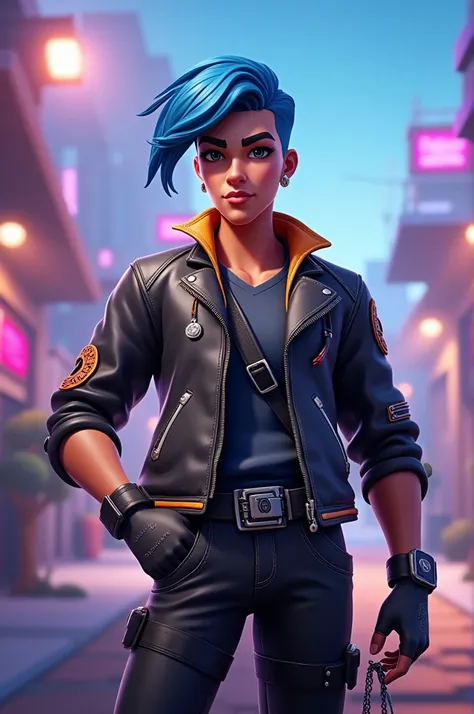 Create Natanael Cano as a fortnite skin with his blue hair