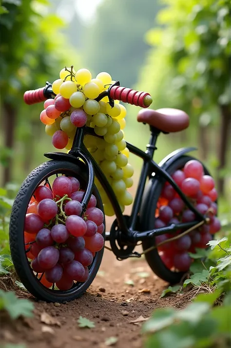 bike made of grapes