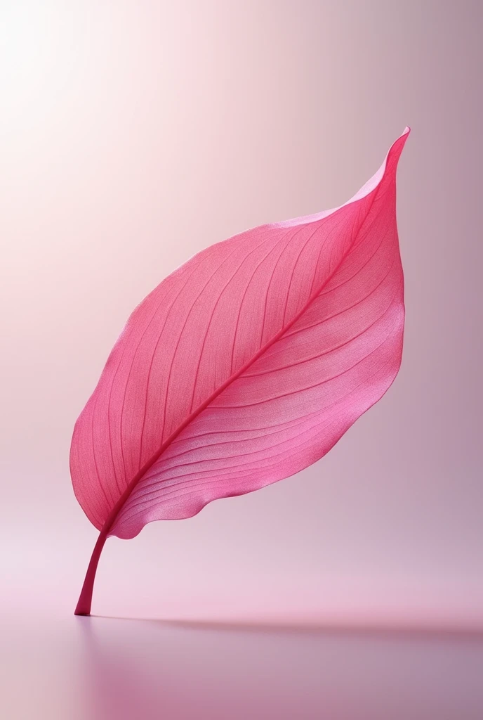 a pink leaf