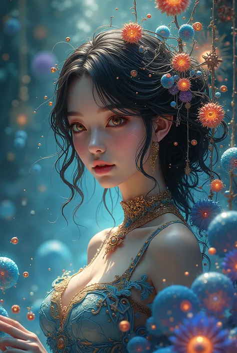 (masterpiece, top quality, best quality, official art, beautiful and aesthetic:1.2), (1girl), extreme detailed,(fractal art:1.3),colorful,highest detailed