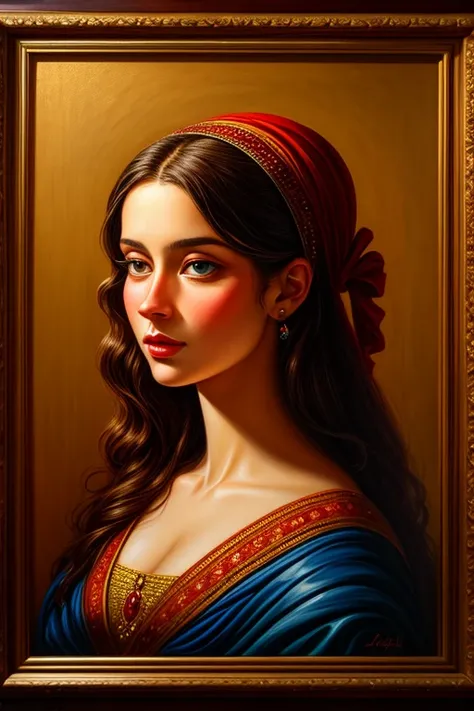 Oil painting style　woman　Painting
