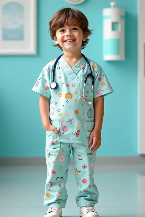 Modern medical scrub design  for boy
