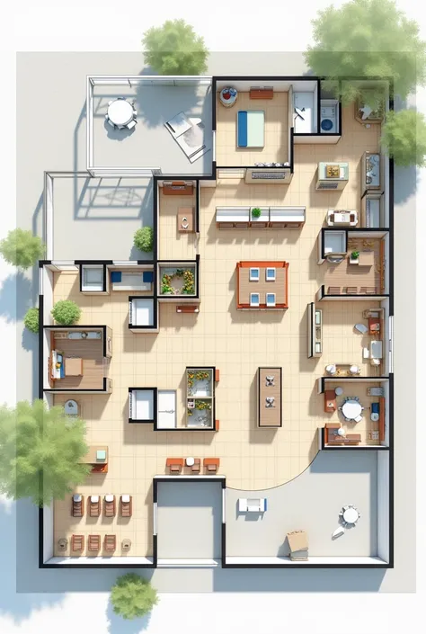 Floor plan of an Educational Cooperative