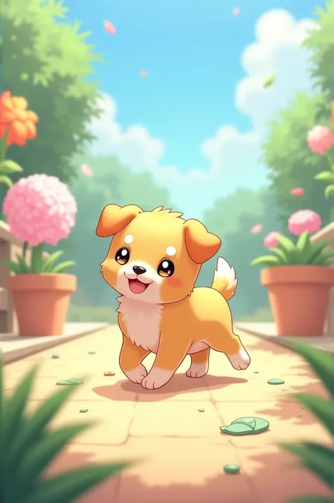 Anime with a puppy 