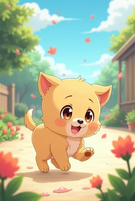 Anime with a puppy 