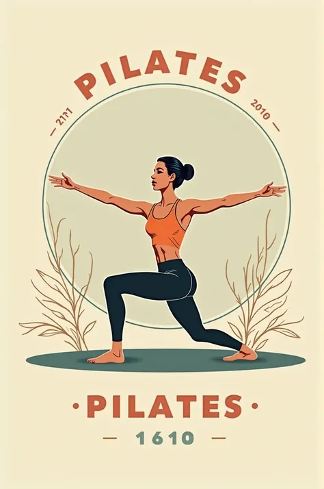 Vintage Pilates image for printing on t-shirts. 