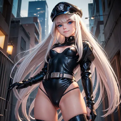 (Little Girl.Cosplay.he is short.Beautiful white skin.Sharp, large eyes.Lean, muscular body.Platinum blonde hair color.Long Straight Hair.Beautiful blue eyes.Thin eyebrows.Dark eyeshadow.Very small breasts.Very thin chest.Narrow waist.Skin is radiant).(Sex...