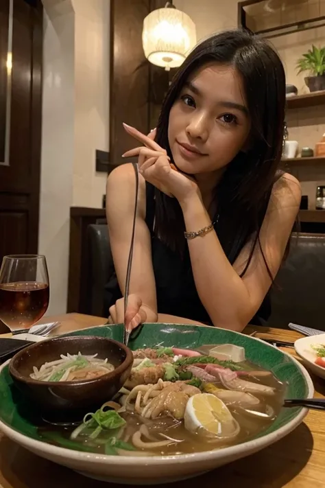 I want the French Asian in a fancy restaurant, devant un bon plat de pho