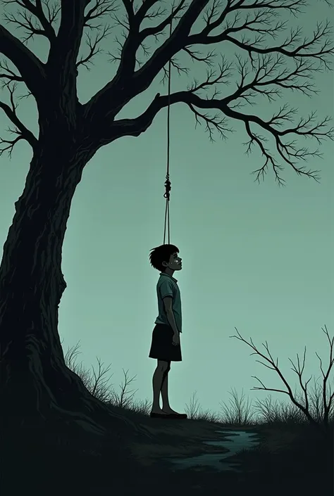 person feel like giving up life so that person hanged himself on a tree, that person was being bullyed for whohe is