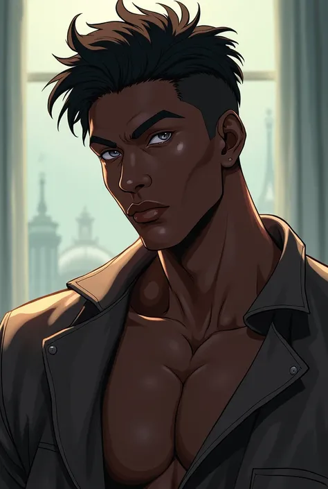 most beautiful black man in the world, anime styling