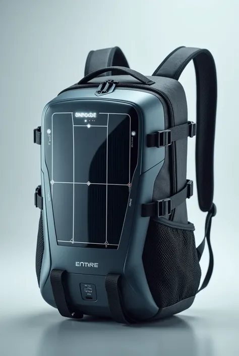 Solar powered portable water purification backpack in the bag
