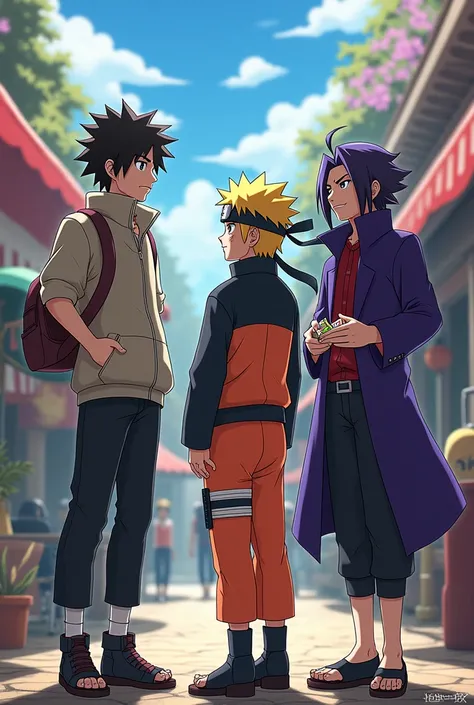 Demon slayer Tanjiro , Naruto and yugi itadiri like friends 



