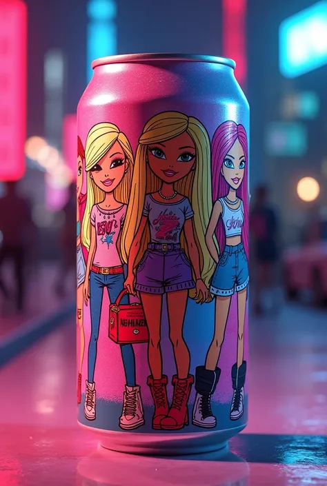 Can with Bratz designs