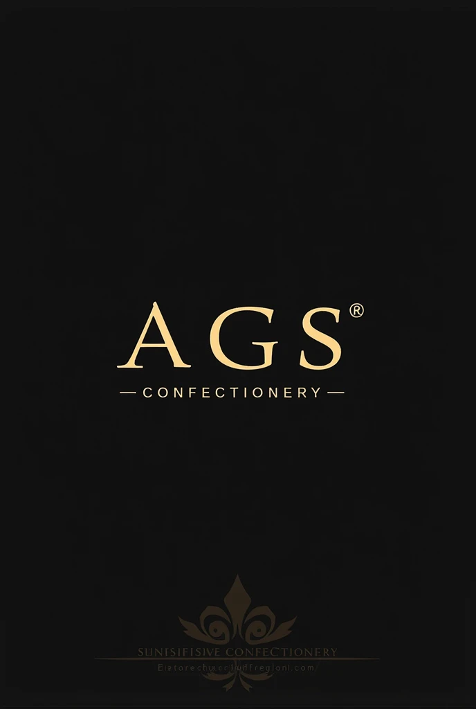 Create a modern and elegant logo with the acronym A G S Confectionery . Use a sober and sophisticated color palette, such as black, white and gray. The design should incorporate geometric elements and clean lines to convey a sense of professionalism and in...