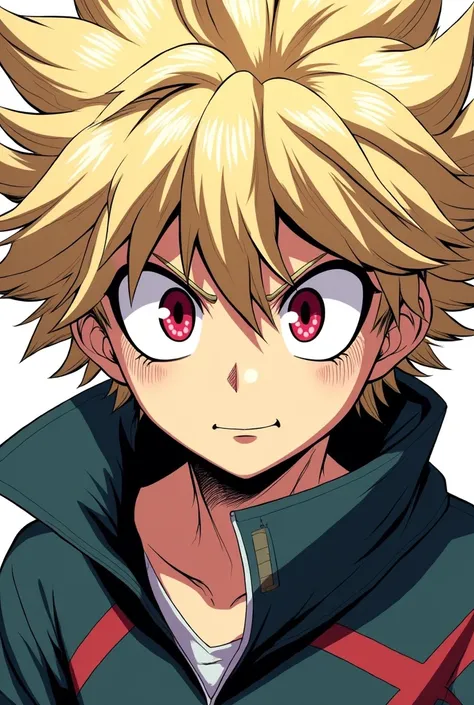 Screenshot of Boku no Hero Academia, the image of Katsuki Bakugo just like in the manga and that it looks like in the manga without any modification, that is only Bakugo Katsuki from Boku no Hero Academia