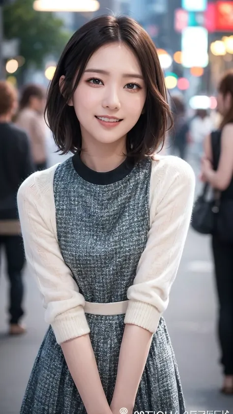 masterpiece, Highest quality, Highest quality, beautiful girl, Cute Face, 8k, Official Art, RAW Photos, When going out in the city during the hot season, please wear cool clothes., Random hairstyle, short hair, Teen, Face Light, Film Grain, chromatic aberr...