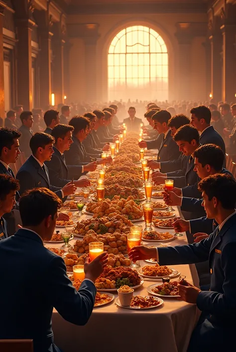 The gathering hall is more raucous than I’ve ever seen it by the time the sun begins to set that evening. Cadets gather around—or in Second Wing’s case, on top of—tables overflowing with food and pitchers of sweet wine, frothy ale, and a lavender lemonade ...