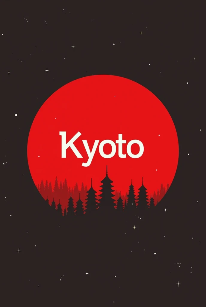 create a minimalist store logo with kyoto characteristics, with shades of red with the word kyoto in the image , be creative with your images, stand out in successful streetwear style clothing stores

