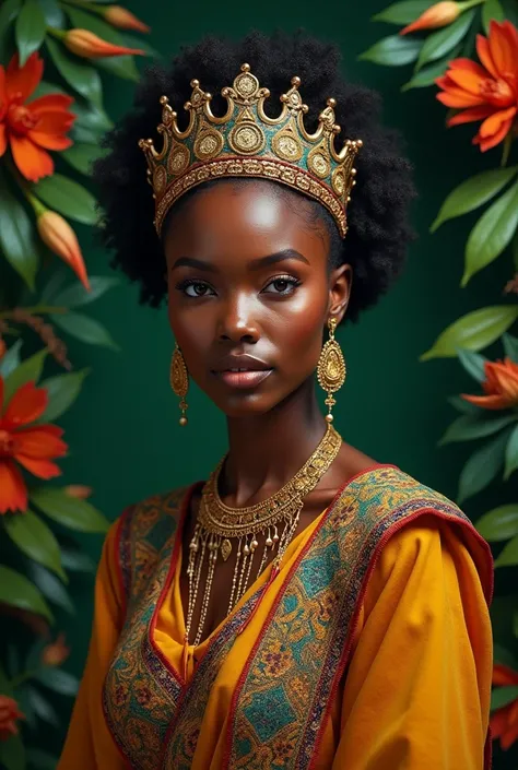 Image of  beautiful black african queen