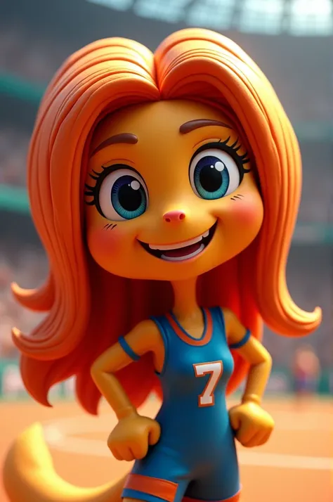 Mascot straight wavy hair 