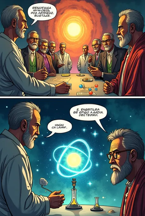 How the atomic model came about comic in spanish