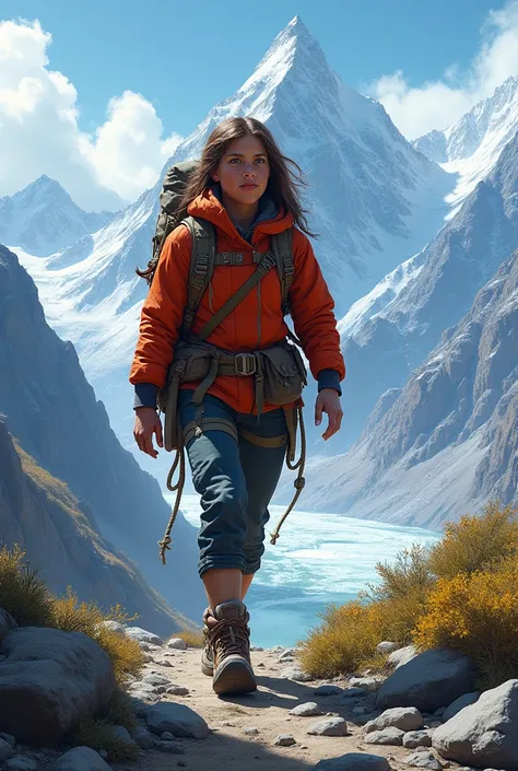 A girl who is a mountain guide
