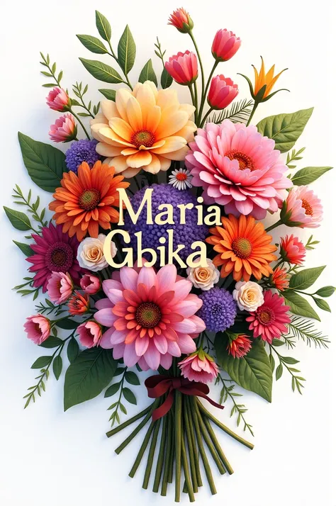 A bouquet with the name Maria Gibaka