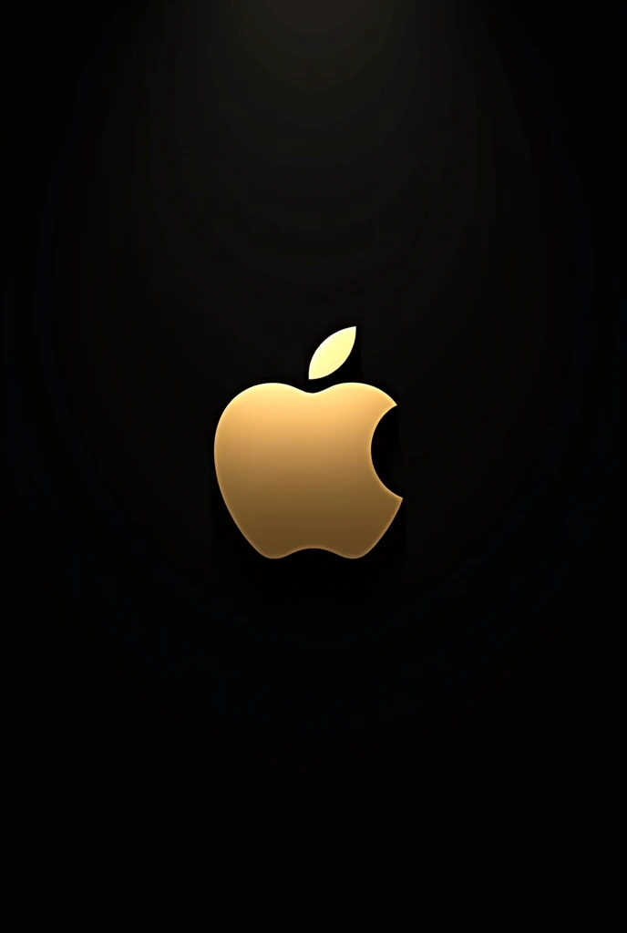 Logo apple en or, black bg.