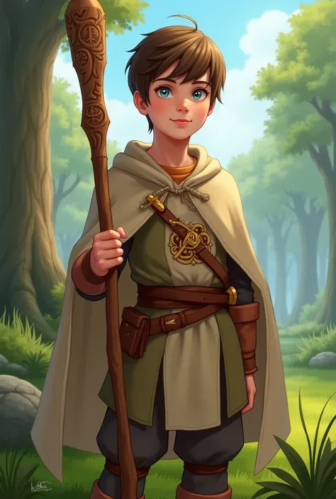 young man of about 2, with a serene and determined presence. He has short, neat brown hair., that match your light blue eyes, conveying a sense of calm and wisdom. His expression is gentle, but firm, reflecting your role as leader of a thriving community.
...