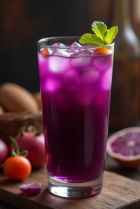 Purple atol Guatemalan style, please make sure the glass is not transparent atol 