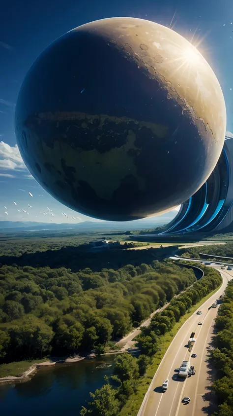 utopia, masterpiece, futuristic, a planet where nature and technology coexist perfectly.