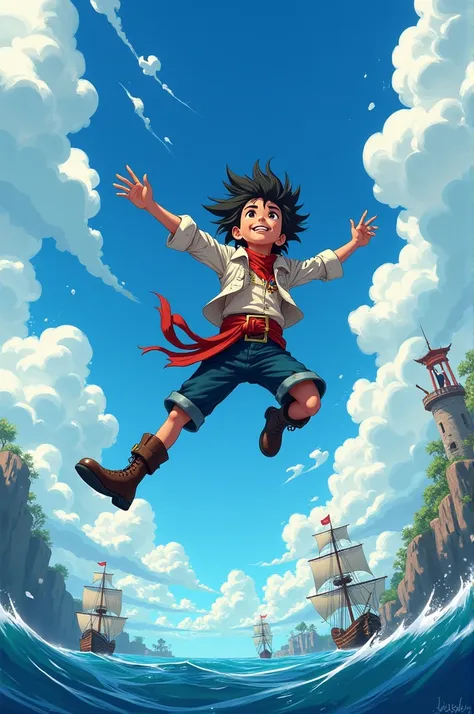 An anime about a 1 pirate boy who has the power to stretch