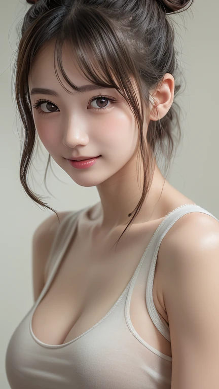 (8k，Highest quality，RAW Photos，超High resolution，High resolution，Attention to detail，Attention to detail，超High resolution)，(((Very beautiful girl)))，(Tank top:1.4)，Realistic atmosphere，Center image，pretty girl，Young Face，Baby Face，Japanese，beautiful girl，Ve...