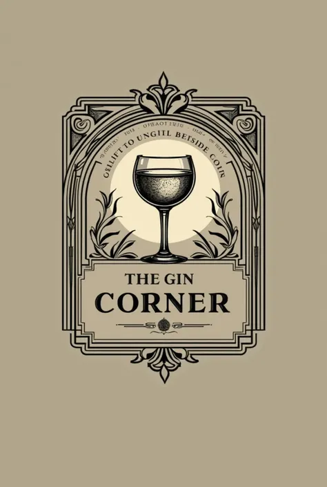 logo for selling drinks called the gin corner