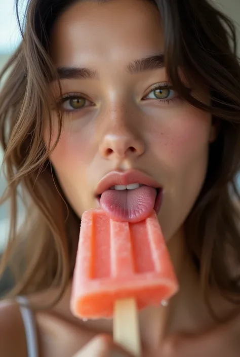 masterpiece, High resolution, Highest quality, Ultra high definition, Beauty、
20 years old, One woman, Sticking out tongue、Clean tongue、
Licking a melting popsicle、
Detailed tongue、Long Tongue、Beautiful face、
Fisheye Shot, Focus on the face、A face with few...