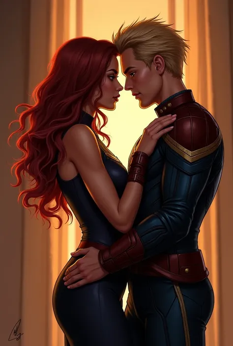  Black widow having hard sex with captain marvel