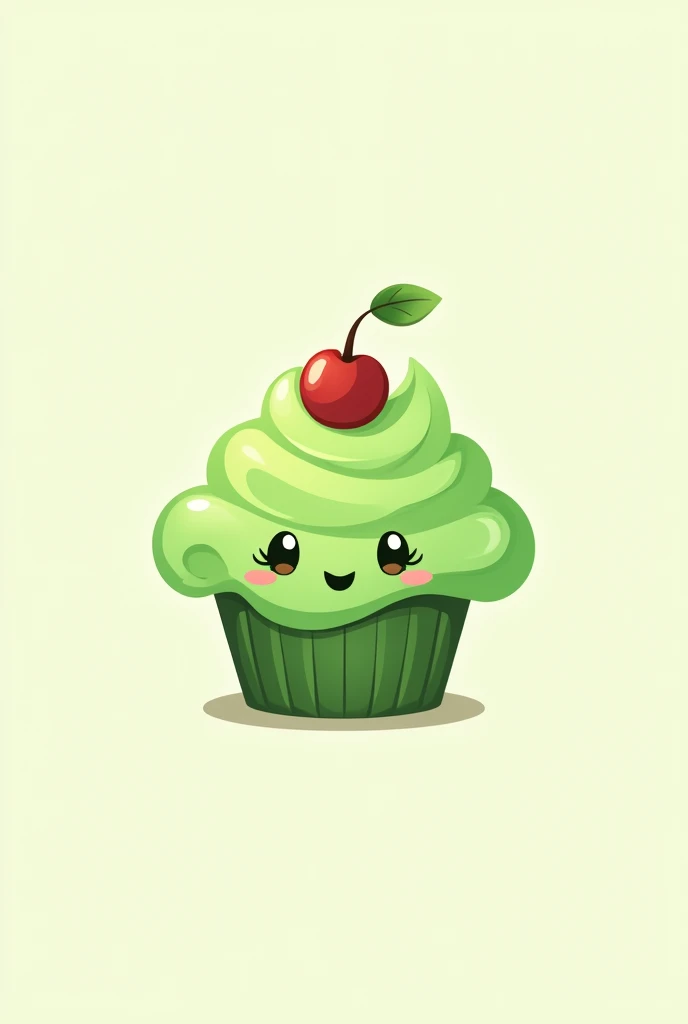 Make a logo that has green tones and is called Sweets and has a cupcake