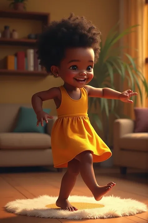 A black child dancing 