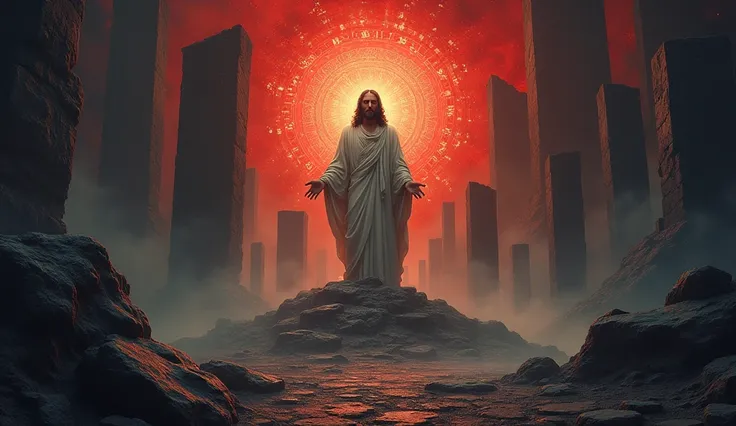 Perhaps, these mysteries are not meant to be solved, but to be lived, as a testimony to the greatness and unfathomable mystery of Jesus. Add dark colors and bright colors based on ancient times. Add red background colors.