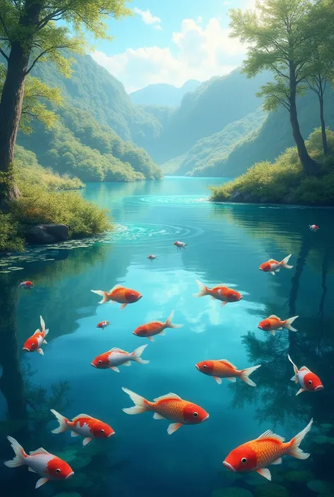 Create lake with fish