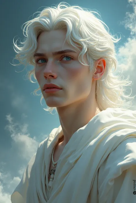 the god of air, Aeolus, handsome young albino 