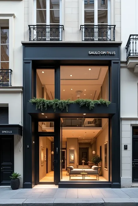 create the facade of a chic clinic on the avenues in Paris called Saulo Sbrolin