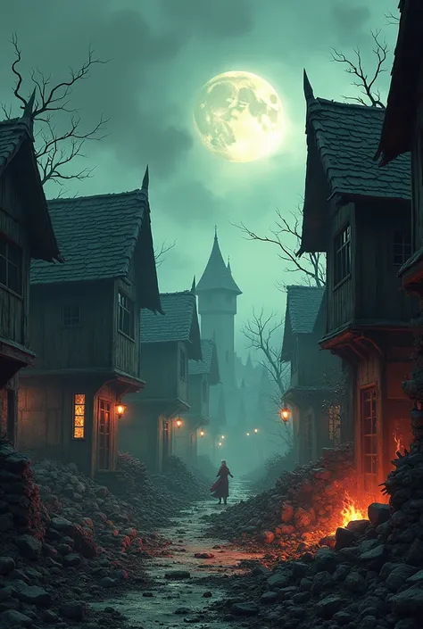 A village destroyed by a witch&#39;s spell