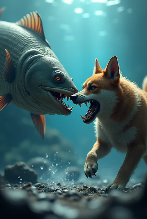 3D fish vs dog