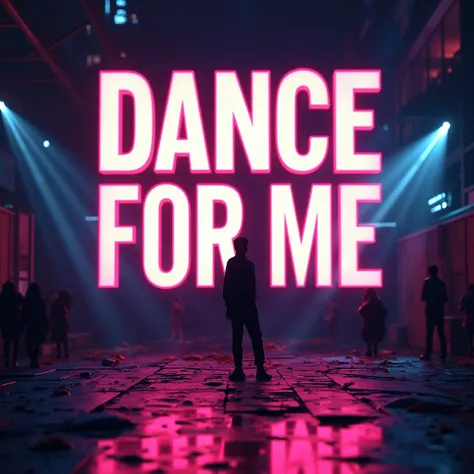 Cover of a song called Dance for me where the name of the song is written in large letters at the top "Dance for me" and below the name in small letters is "v1" and in small letters below it is written "DJ Cry Love God or CLG"