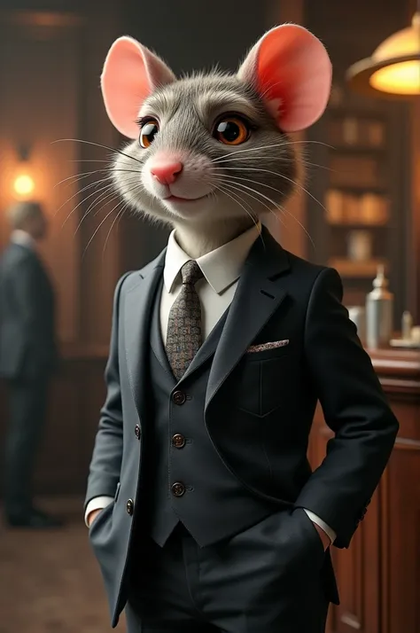 Make a rat in a suit named Larry