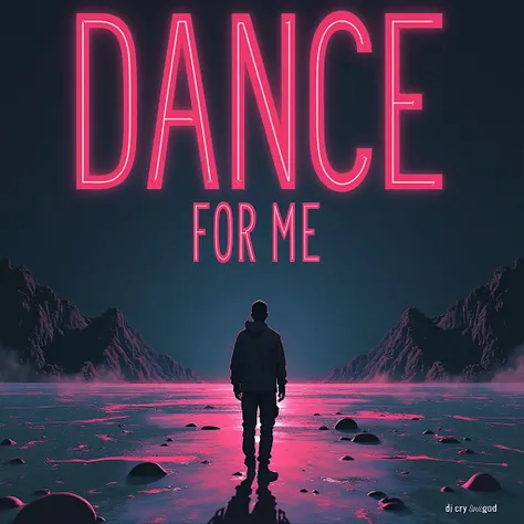 Cover of a song called Dance for me where the name of the song is written in large letters at the top "Dance for me" and below the name in small letters is "v1" and in small letters below it is written "DJ Cry Love God"