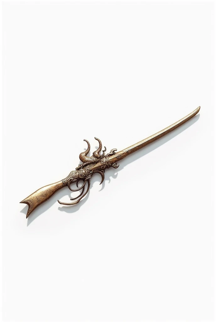 ((best quality)), ((masterpiece)), Weapon design, white background, Crisp Lines, Oriental Western Fusion Style